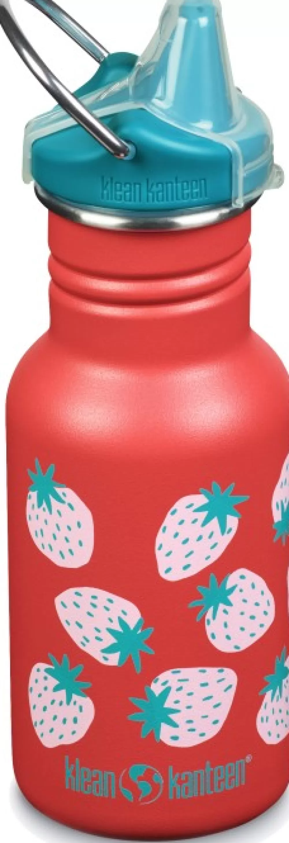 Lasten Retkeilyvarusteet | Klean Kanteen Kids Classic Narrow Juomapullo, Sippy Cap, 355 Ml, Punainen