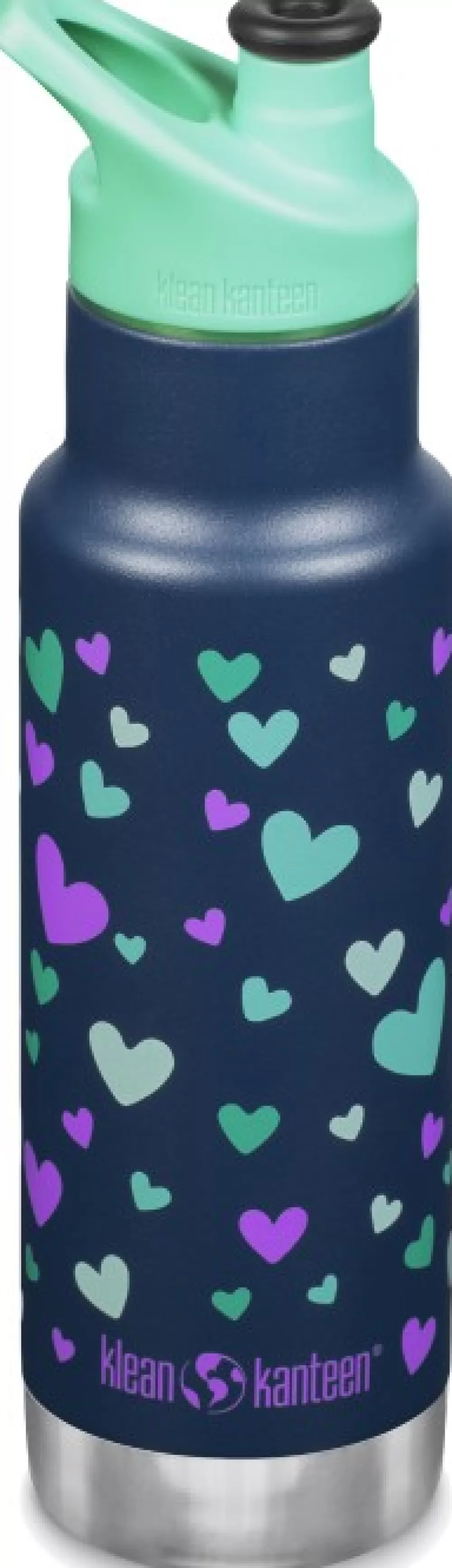Lasten Retkeilyvarusteet | Klean Kanteen Kids Insulated Classic Narrow Lasten Juomapullo, 355 Ml, Sport Cap, Tummansininen