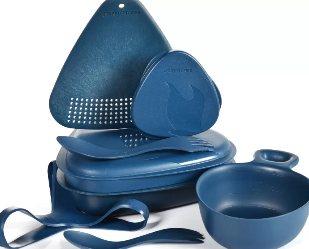 Astiat Ja Ruokailuvälineet | Light My Fire Outdoor Mealkit Bio Astiasarja, Hazy Blue