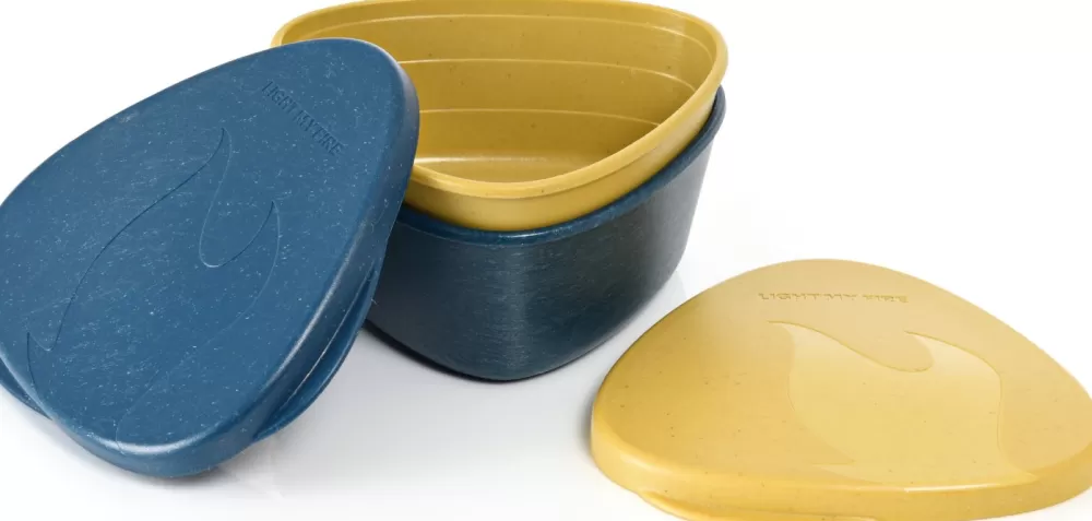 Ruoanlaittovälineet | Light My Fire Snapbox O Bio 2-Pack Musty Yellow / Hazy Blue
