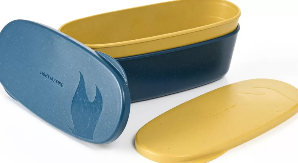 Ruoanlaittovälineet | Light My Fire Snapbox Oval Bio 2-Pack Musty Yellow / Hazy Blue