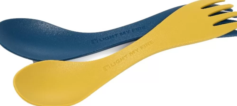 Astiat Ja Ruokailuvälineet | Light My Fire Spork Little Bio 2-Pack Musty Yellow / Hazy Blue