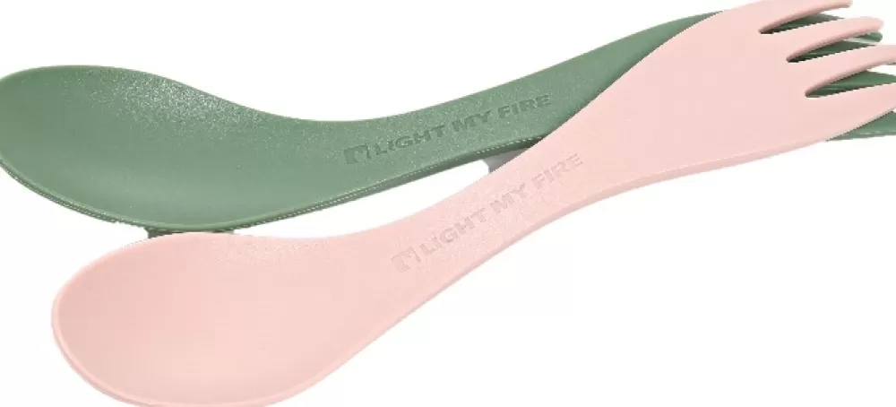 Astiat Ja Ruokailuvälineet | Light My Fire Spork Little Bio 2-Pack Sandy Green / Dusty Pink