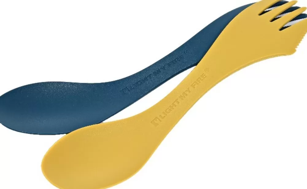 Astiat Ja Ruokailuvälineet | Light My Fire Spork Original Bio 2-Pack Musty Yellow / Hazy Blue