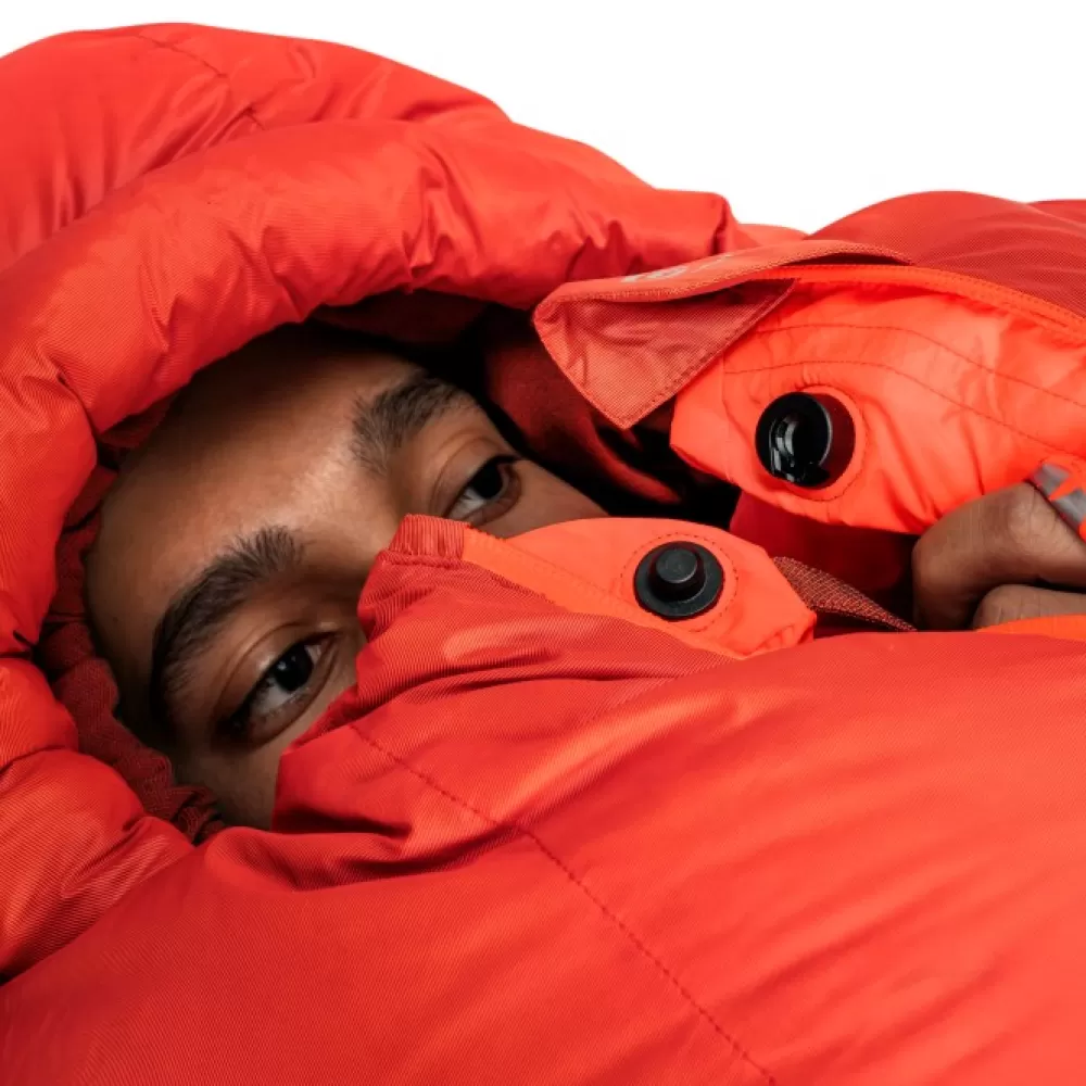 Kolmen Vuodenajan Makuupussit | Mammut Perform Down Bag Long -7°C Safety Orange Unisex