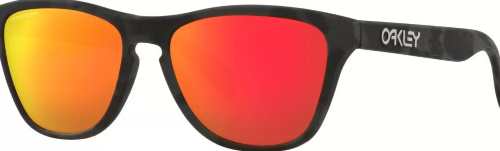 Lasten Retkeilyvarusteet | Oakley Frogskins Matte Black Camo Prizm Ruby Lasten Aurinkolasit Xs