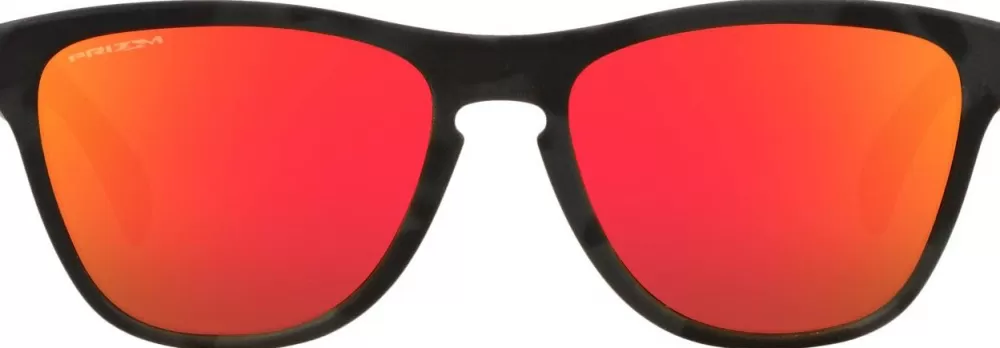 Lasten Retkeilyvarusteet | Oakley Frogskins Matte Black Camo Prizm Ruby Lasten Aurinkolasit Xs