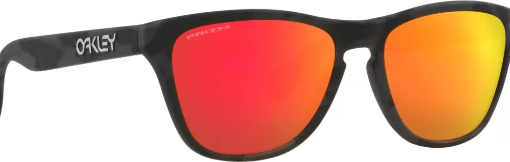 Lasten Retkeilyvarusteet | Oakley Frogskins Matte Black Camo Prizm Ruby Lasten Aurinkolasit Xs