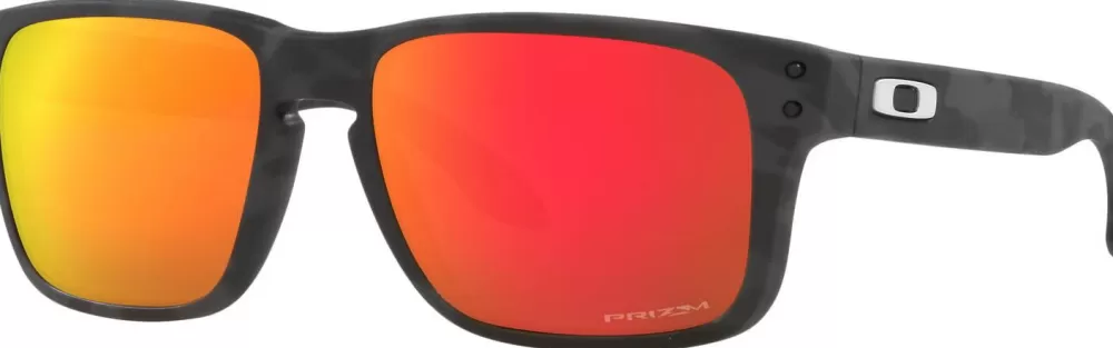 Lasten Retkeilyvarusteet | Oakley Holbrook Xs Matte Black Camo Prizm Ruby Lasten Aurinkolasit