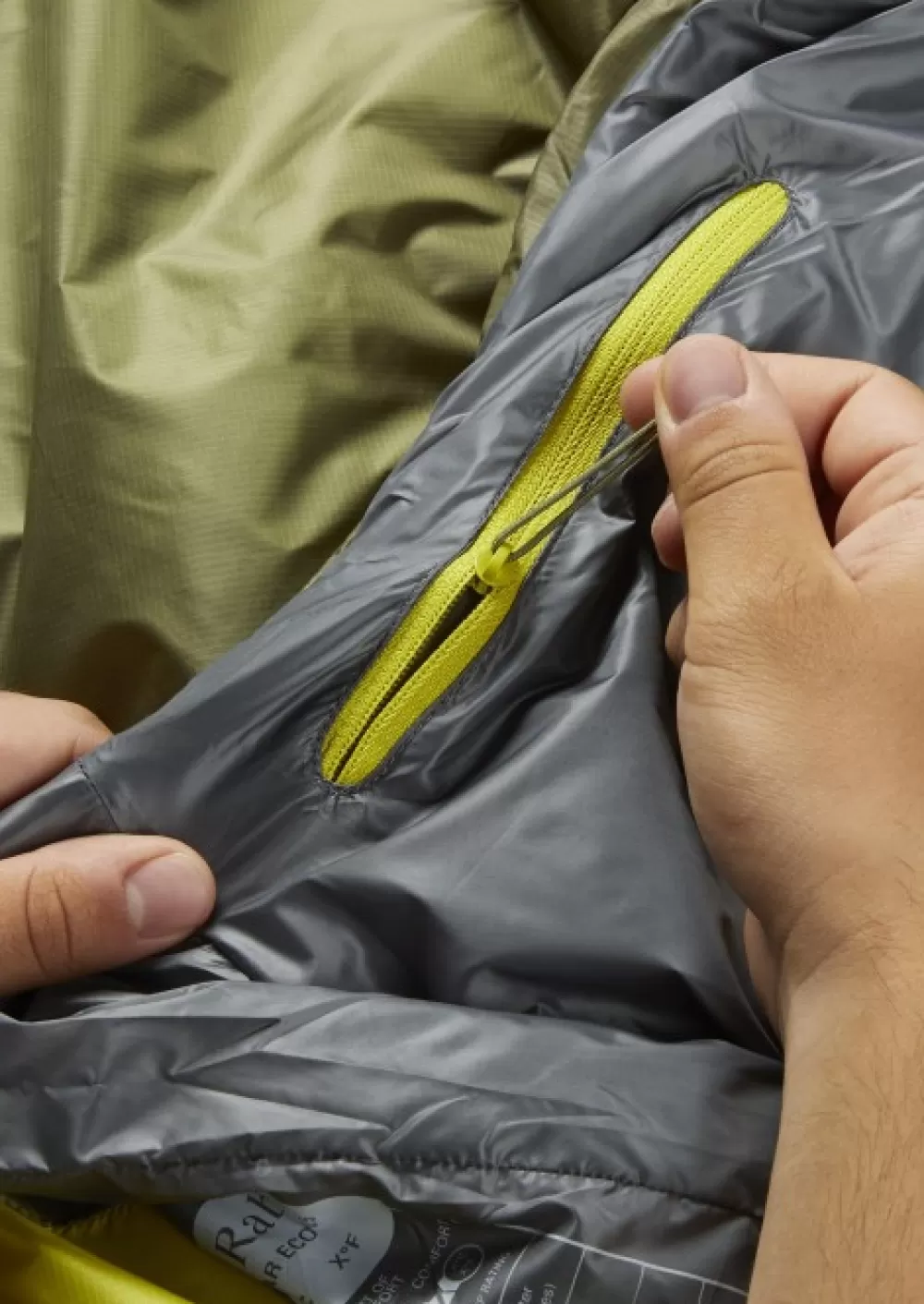 Kevät- Ja Kesämakuupussit | Rab Equipment Rab Solar Eco 0 5°C Makuupussi, Chlorite Green Unisex