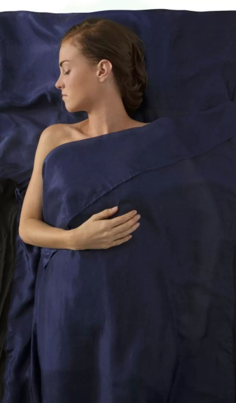 Matkatarvikkeet | Sea to Summit Sleepliner Silk Stretch Traveller With Pillow Navy Blue