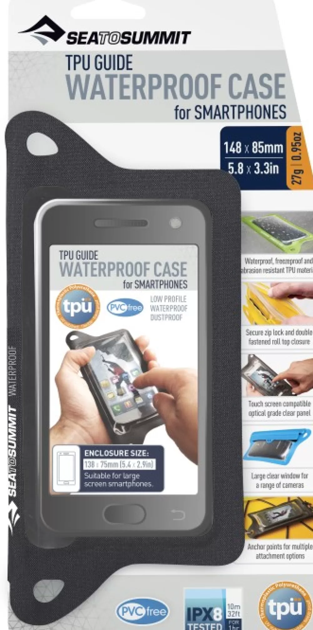 Sea to Summit Suojapussit Ja Kotelot> Tpu Smartphone Normal Waterproof Case Black